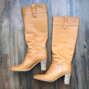 J. Crew Block Heel Knee High Riding Boots